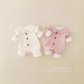 Newborn baby long-sleeve romper - princess style, autumn outfit, cute bodysuit, double-layer crawling suit