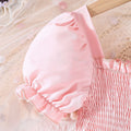 european and american summer baby & toddler fresh casual cute butterfly puff sleeve mesh dress - dropshipping available