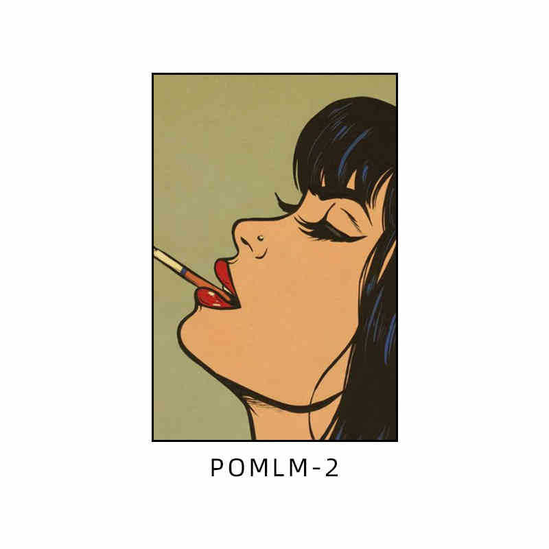 Bar decoration painting American retro tavern KTV box wall painting Love hotel bathroom toilet mural