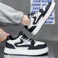Men's winter shoes: breathable mesh sneakers for men, black and white versatile casual athletic leather shoes, white sneakers for men