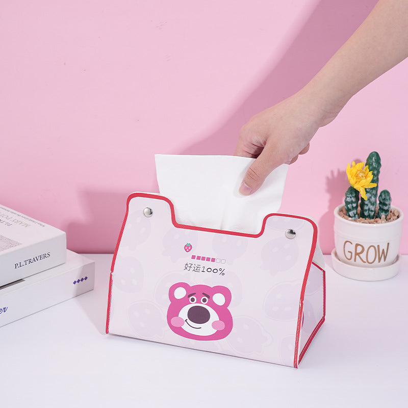 Cute cartoon tissue box household car universal pumping box living room dining room bathroom kitchen waterproof pumping box