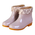 Wholesale women's safety short boots: low-cut, waterproof, non-slip rain boots for kitchen work, thickened and warm rain boots for adults