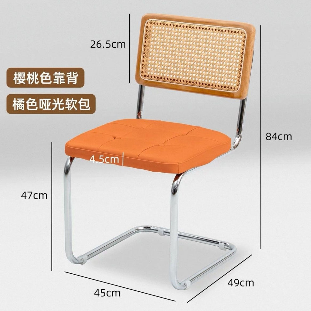 Scandinavian rattan chair iron art for home solid wood backrest chair armrest retro dining chair popularinsaccessible luxury medieval chair
