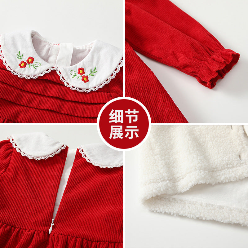 Girls' autumn dresses : cute lolita princess dresses for little girls, formal occasion dresses for girls