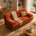 Second-hand style small apartment sofa bed lazy fabric sofa rental house b&b retro multi-person straight row reception sofa