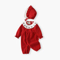Newborn baby clothes 100-day celebration bodysuit romper one-year-old red fleece-lined long sleeve crawling suit autumn/winter