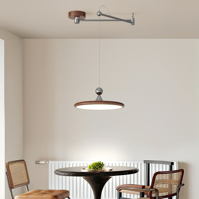 Wabi Stillwind Restaurant UFO Chandelier American Retro Dining Table Lighting Designer Medieval Rocker Island Bar Light