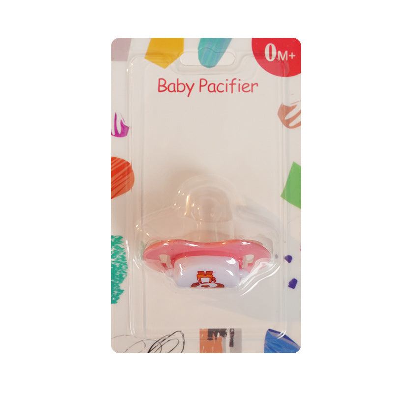 English card pack, baby pacifier cartoon silicone sleeping pacifier, newborn baby pacifier with lid.