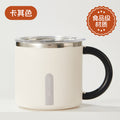 304 stainless steel mug with lid, double-walled, stylish coffee cup for women, office use, and home drinking