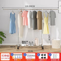 Clothes drying rack floor-standing thickened telescopic for home indoor and outdoor storage rack balcony single and double pole clothes hanger