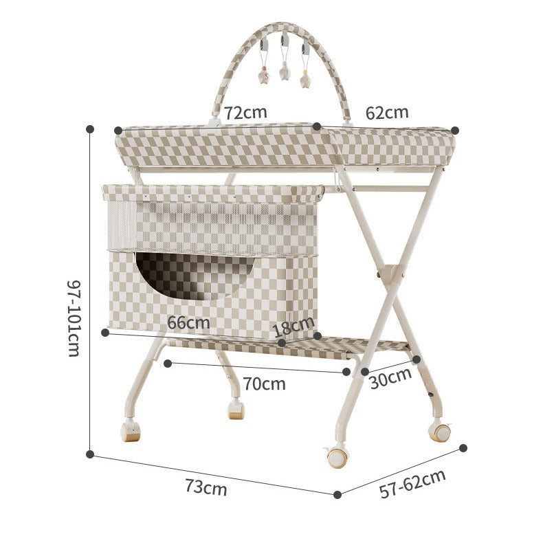 Newborn baby changing, bathing, massage, and touching table - multifunctional, portable, and foldable