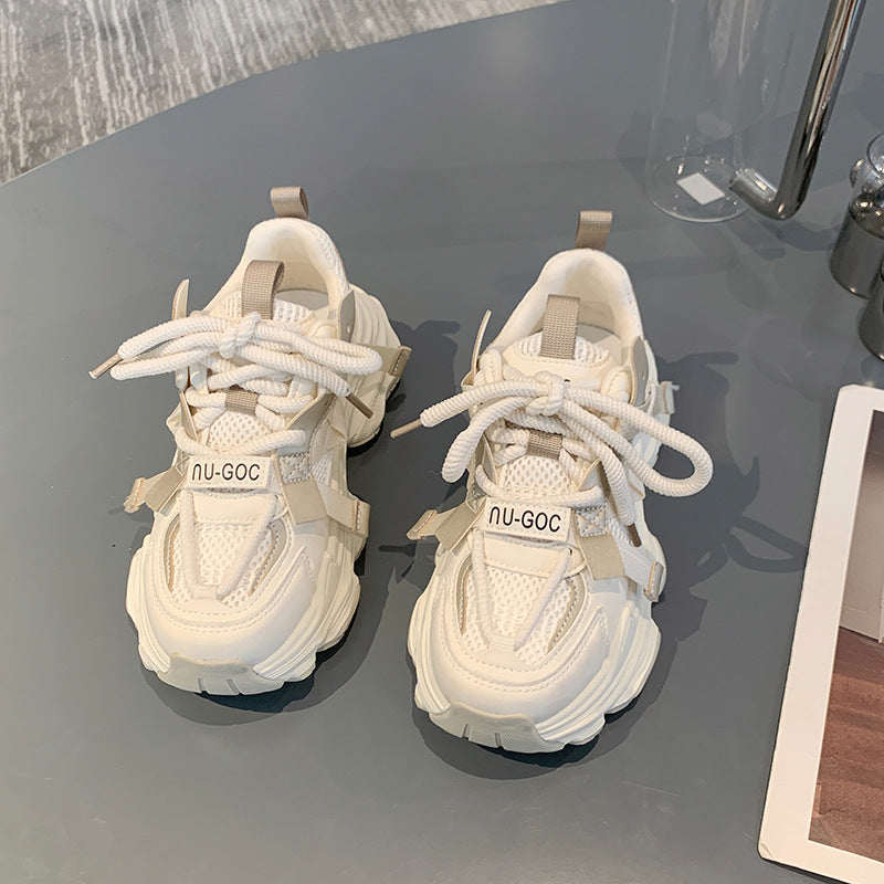 Mesh dad shoes women's thick soleplatform shoes 2025 spring new arrivaleasiest for matchbest sellingpetitesheight increasingcasual women's shoes