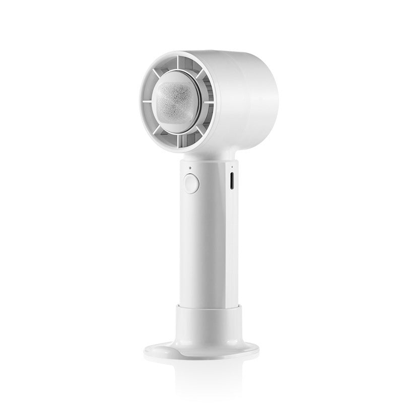 26 cross-border new portable fan semiconductor cold compress desktop stand light sound outdoor high wind handheld small fan
