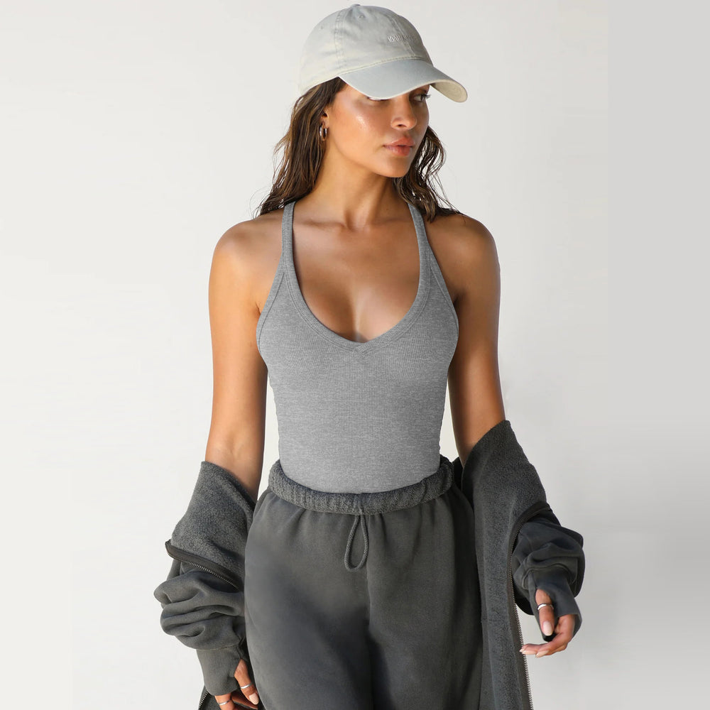Amazon 2024 spring new knitted tank top - european & american style, sexy slim-fit top, trendy brand inner layer/base layer
