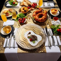 Personalized artistic ceramic western food plating plates for restaurants and hotels - light luxury gold-trimmed ceramic plates for steak and high-end desserts