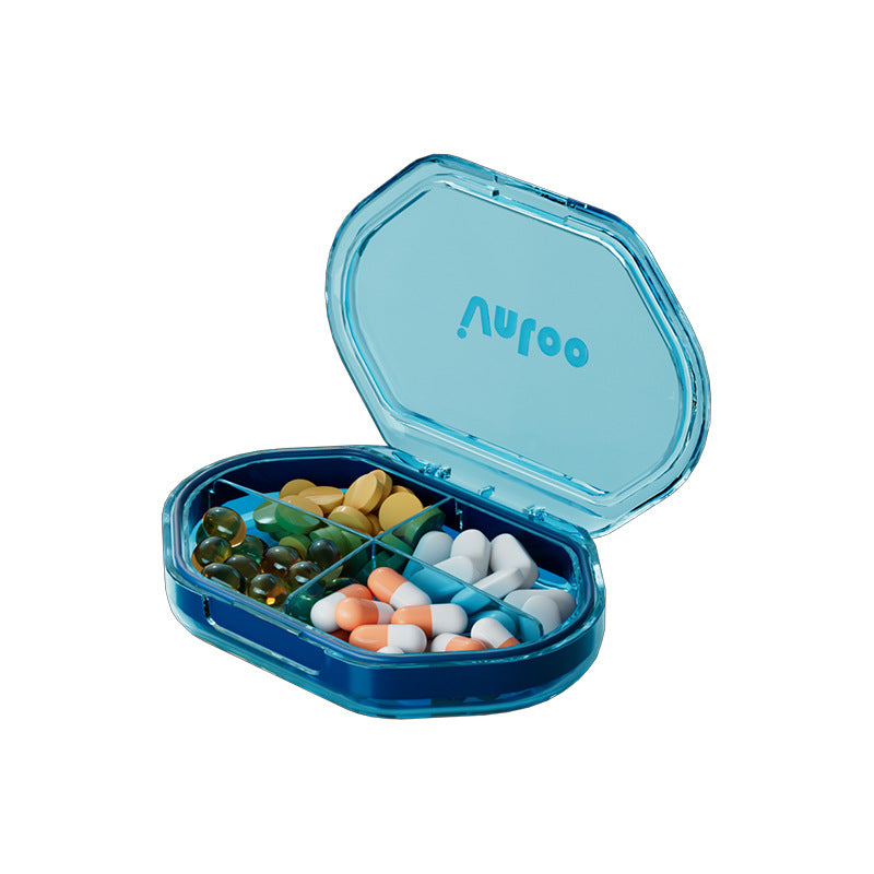 Portable carry-on small medicine box ins wind mini seven-day compartment medicine box, food-grade household medicine box