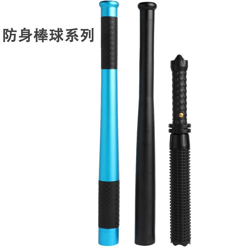 Custom self-defense baseball bat flashlight rechargeable outdoor emergency mace with anti-skid tape tactical flashlight