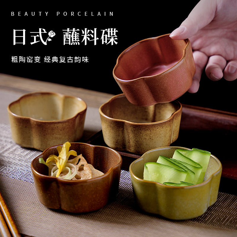 Retro high-looking pastry flower-shaped dish restaurant hotel stylish side dish dipping sauce dish snack snack dish