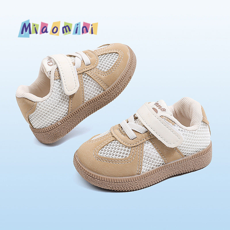 Spring and summer baby baby toddler shoes soft bottom breathable single mesh shoes girls kids sneakers boys sports shoes german training shoes