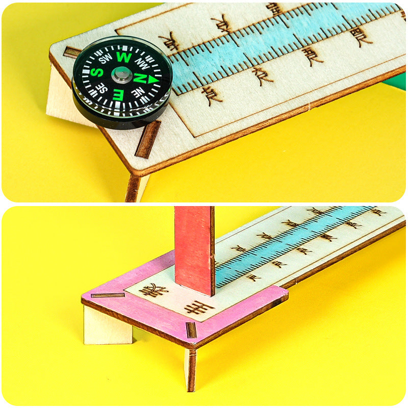 Standard model, small technology production, handmade DIY sun shadow length measurement, twenty-four solar terms, scientific experiment materials