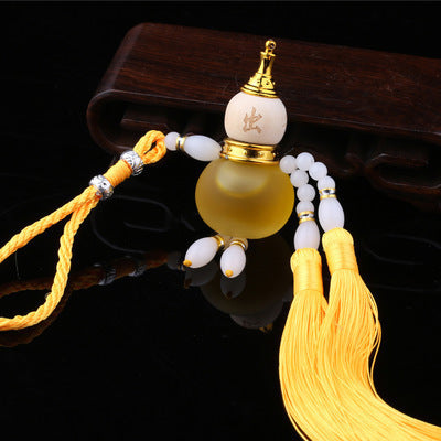 Car perfume gourd pendant car interior accessories car decoration supplies fragrance pendant safe entry wooden cover gourd