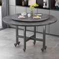 Foldable dining table - round, portable, and space-saving. perfect for home use. new foldable dining table for living rooms and dining areas
