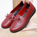 Soft leather soft bottom ladieswear shoes flatsabrasion resistantwaterproofbows work shoes wechat group purchase live broadcast one piece dropshipping