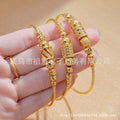 18k round ball african arabian gold women's bracelet zircon gold-plated bangle jewelry set