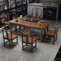 New chinoiserie balcony coffee table solid wood table and chair combination tea table small apartment for home kung fu tea table all-in-one complete set