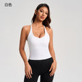 Women's yoga top with built-in bra, criss-cross back, fitness sports tank top, running pilates yoga bra yg-1009