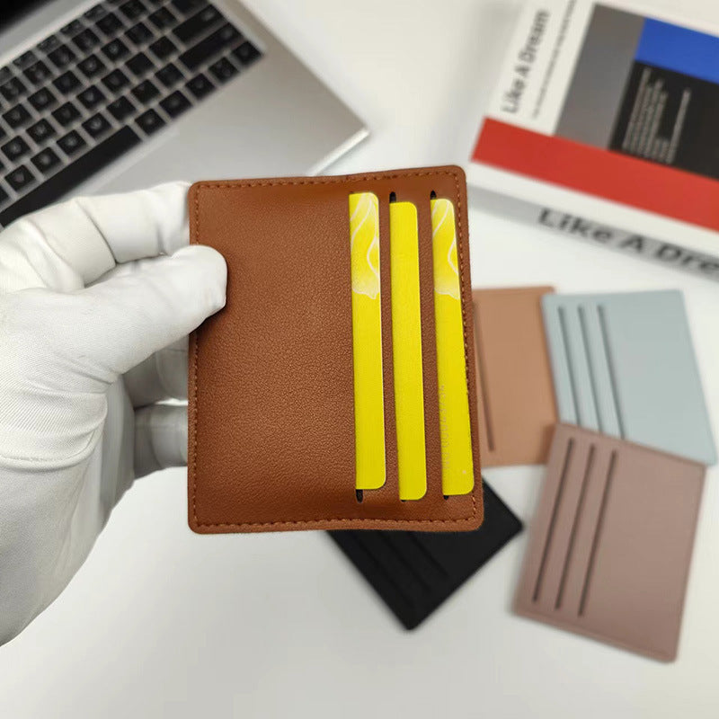 Simple women's short card bag, bank card, credit card, certificate storage card holder.