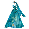 Blue gradient high-end elegant sleeveless dress - women's new slimming waist-defining vacation maxi dress - dopamine dress style