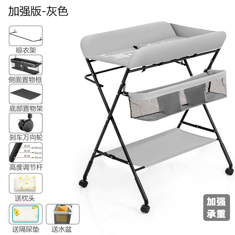 Diaper changing table - portable, multifunctional, foldable baby care station for newborns - bathing, diaper changing, and massage