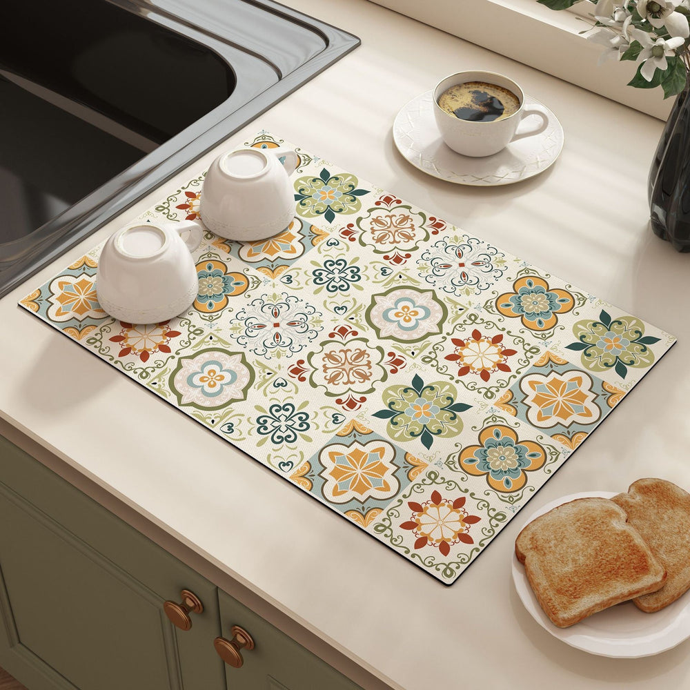 american diatom mud table mat for home insulation mat countertop absorbent mat kitchen drain mat bowl and plate water control mat