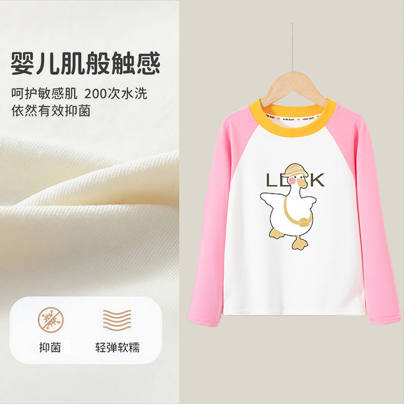 new kids' printed long-sleeve t-shirt/sweatshirt - unisex baby & toddler spring/autumn crewneck base layer