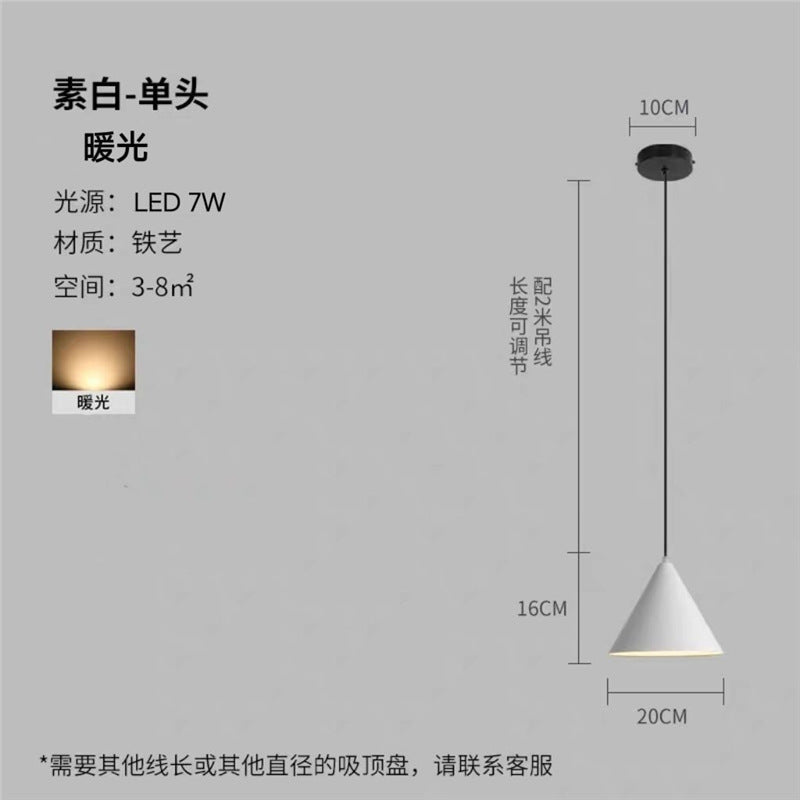 Nordic restaurant pendant light, creative walnut wood bedroom bedside lamp, kitchen bar table lamp, retro small pendant light