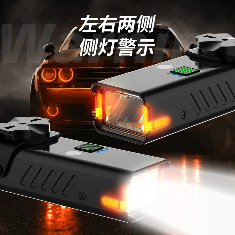 Bright light-sensitive bicycle light Aluminum alloy night lighting Side warning cutoff line Car light Children's night riding headlights