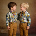 Boys' floral shirt set - new spring collection for boys - stylish shirt and pants set - little gentleman outfit - children's clothing