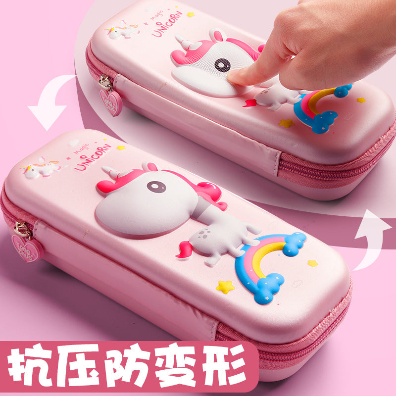 School season pencil bag ins wind niche large-capacity stationery bag high value primary school student stationery box 3D pencil case wholesale