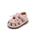 Baby girl princess shoes spring/summer 0-1 year old 2-pack closed-toe squeaky sandals soft sole infant first walker shoes toddler hollow-out single shoes