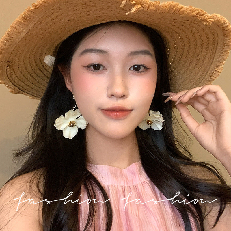 Super fairy frenchretro flower tassel earrings for women classysenseniche styleelegant gentle seaside holiday style earrings