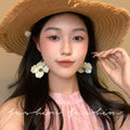 Super fairy frenchretro flower tassel earrings for women classysenseniche styleelegant gentle seaside holiday style earrings