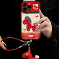 Horse year new year mobile phone case suitable for apple 17 anti-fall mobile phone case leather iphone16promax protective case 15