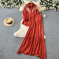 French lazy style heavy industry embroidered beaded lapel shirt suspender dress for women 2026autumtwo-piece setelegantslimming look