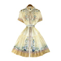 summer new arrival: korean style printed a-line dress - slim fit, waist-defining, elegant, and perfect for work or vacation