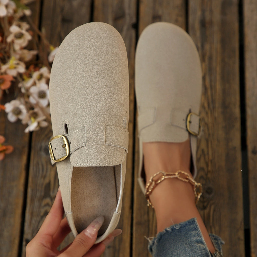 Exportplus size spring bean shoes flats slippers one-leg exportplus size lazy half slippers wholesale