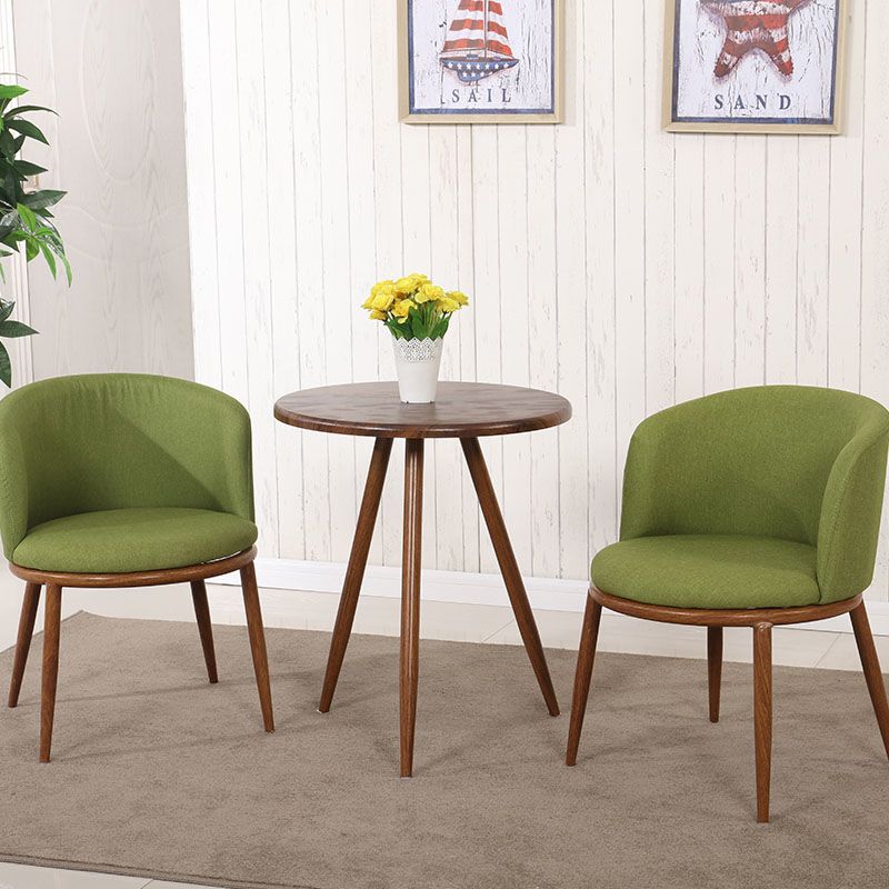 Nordic faux solid wood meeting table and chair set - modern minimalist chairs, creative casual round table, perfect for bubble tea and coffee shops