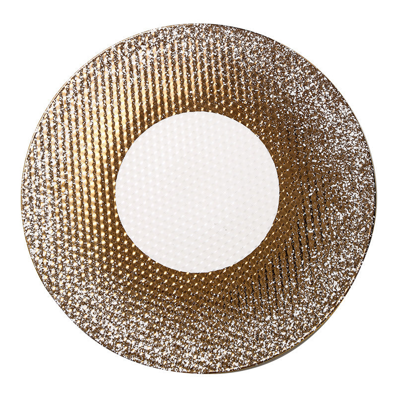 Western-style flat plate, hotel restaurant ceramic display plate, steak plate, creative light luxury high-end western-style plate, dessert plate