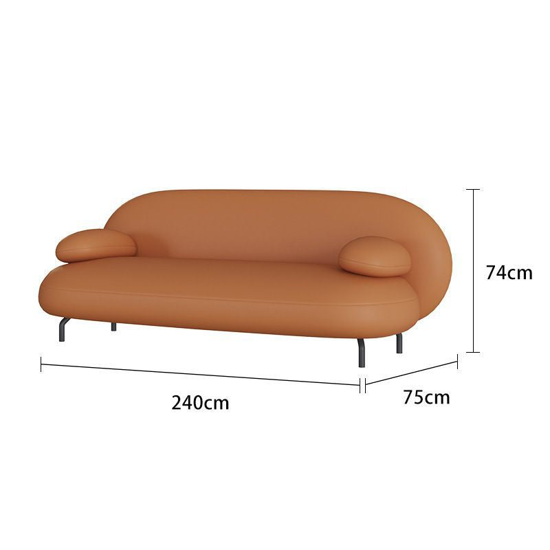 Nordic light luxury living room sofa hotel reception coffee table set modern tech fabric furniture small apartment minimalist modern