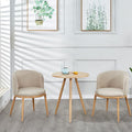Nordic faux solid wood dining table and chair set - modern minimalist, small apartment friendly, creative casual round table with milk tea shop chairs